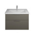 Burgbad Eqio Комплект мебели с раковиной 93см, подвесной, цвет: серый глянец