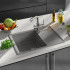 Кухонная мойка Lemark IMANDRA 640 врезная прямоугольная с крылом из кварцгранита цвет: Антрацит  (9910019)