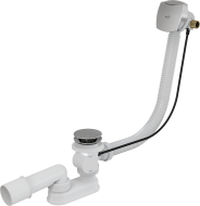 Alcaplast A565CRM1 Сифон для ванны с напуском воды через перелив для ванн с толстыми стенками, хром A565CRM1-80