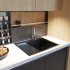 Кухонная мойка 60х50  прав. вып 3 1/2  MIXLINE PRO 20см с сифоном черный графит (552929)