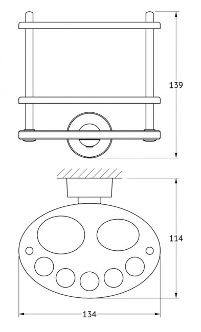 Держатель зубных щеток и пасты FBS Nostalgy NOS 060
