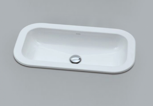 AZZURRA GLAZE Раковина 69x38 см, без отв., цвет: белый