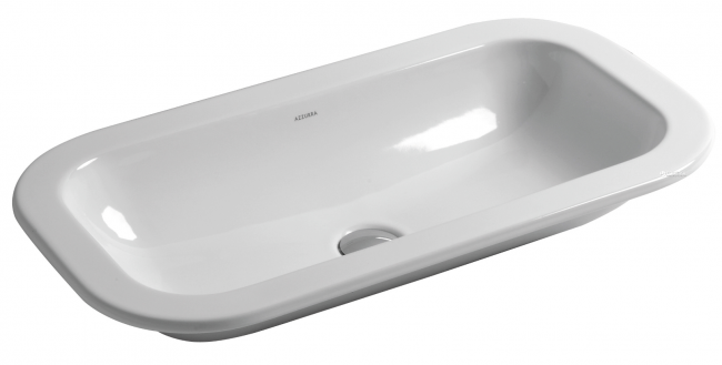 AZZURRA GLAZE Раковина 69x38 см, без отв., цвет: белый