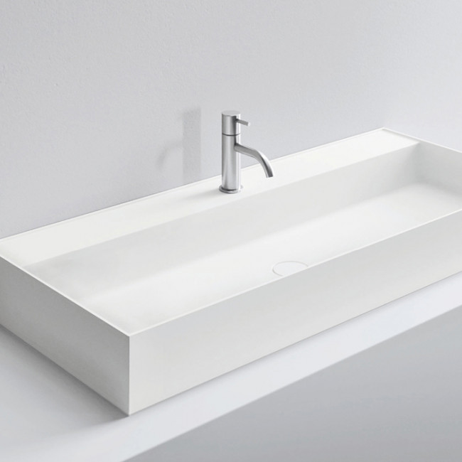 NOORTH milldue edition Раковина 108.4х47.2х12 см, 2 отв.,  двойная, накладная, цвет: белый