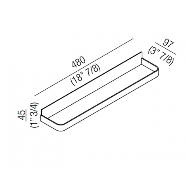 Agape Memory Полотенцедержатель, 48см, подвесной, цвет: глянец Agape Memory Полотенцедержатель, 48см, подвесной, цвет: глянец