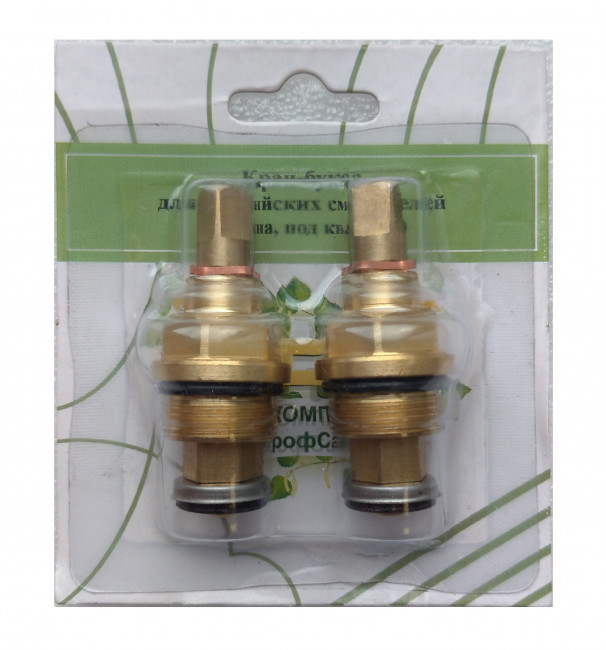 Комплект кран-букса резина ПСМ M18х1 квадрат 7х7 2 резьбы (2шт) блистер PSM-1297B-181