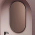 Artceram Зеркало Arco 50х90 см в металлической раме, цвет: черный матовый