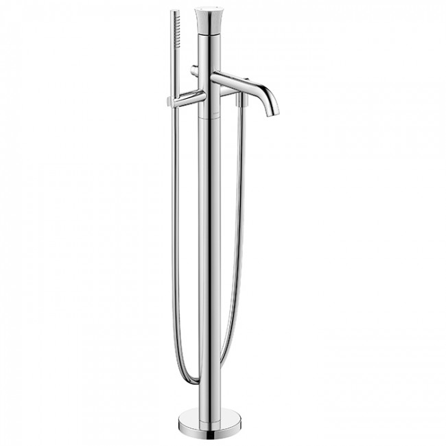 Duravit White Tulip Смеситель для ванны, напольный, с ручным душем, цвет: хром Duravit White Tulip Смеситель для ванны, напольный, с ручным душем, цвет: хром