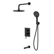 Душевая система для ванны и душа DQ Bonn встраиваемая с изливом черный (DA1705605)