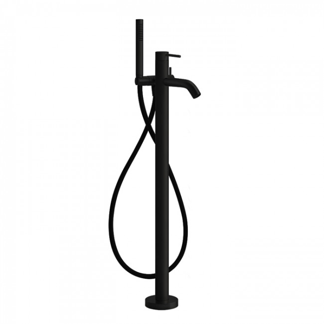 GESSI 316 Смеситель для ванны, напольный, с душевой лейкой, цвет: Black XL