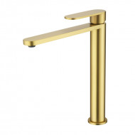 Смеситель Raglo для раковины высокий монолитный, сатин золотой (R10.15.03) Смеситель Raglo для раковины высокий монолитный, сатин золотой (R10.15.03)