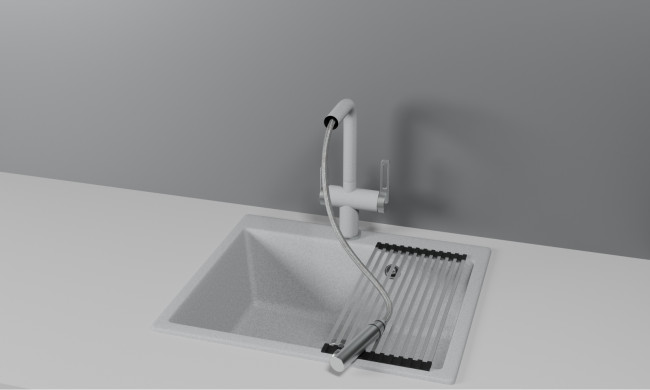 Смеситель для кухни GRANULA с выдвижным изливом и подключением к фильтру (8170, БАЗАЛЬТ) Смеситель для кухни GRANULA с выдвижным изливом и подключением к фильтру (8170, БАЗАЛЬТ)