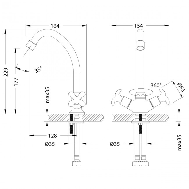 Смеситель для кухонной мойки Lemark Flora (LM0104C) Смеситель для кухонной мойки Lemark Flora (LM0104C)