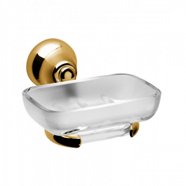 Мыльница подвесная Bongio Axel, цвет: золото 24к.