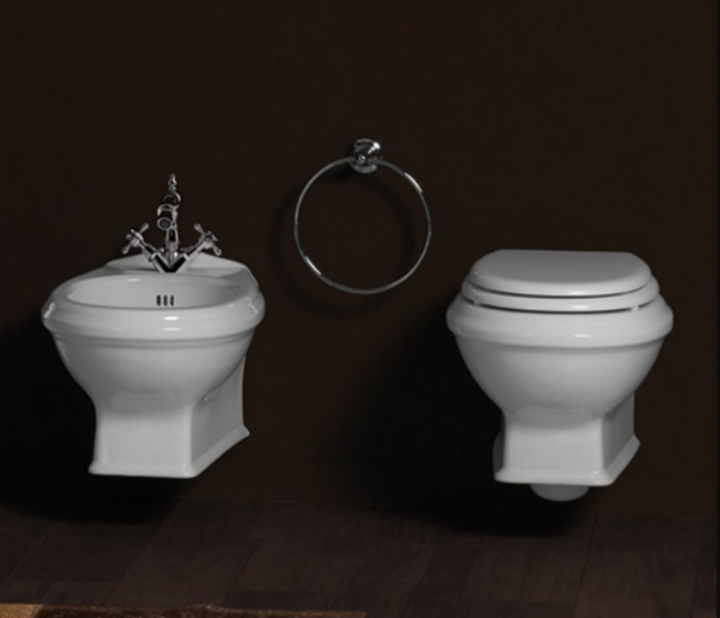 SIMAS Arcade Биде подвесное 37х53см с 1 отв. под смеситель, цвет: белый