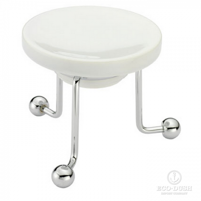 HUBER Croisette Мыльница настольная, цвет: хром/керамика