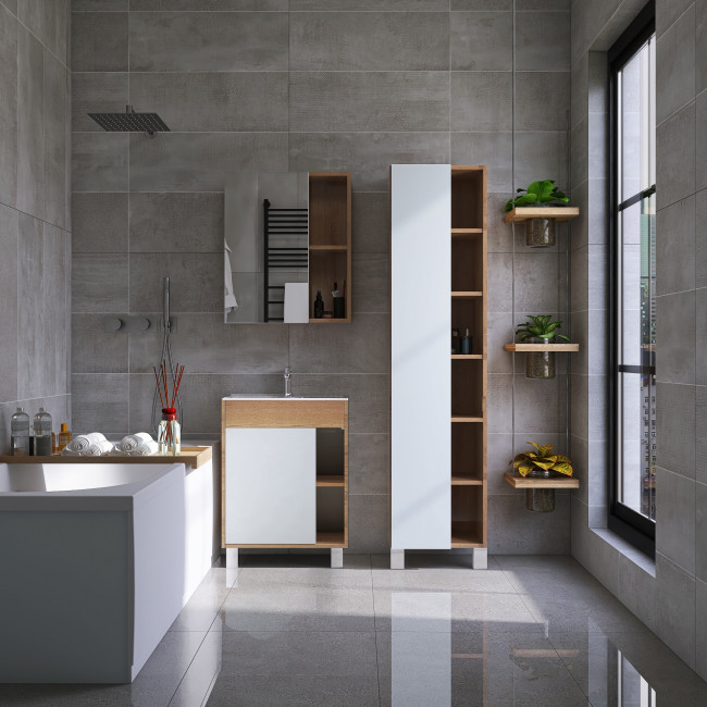 Тумба VIANT "Бостон" 1 ств  425х655х820 под раковину .S-UM-COM70/1-w (COMO 70) (VBOS70CO-T1ST)