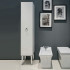 Oasis Lutetia Композиция №18 Комплект мебели напольный, 137х56хh77 см, цвет: Bianco glossy/хром