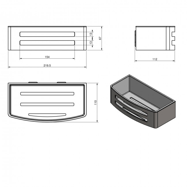 Полка настенная Langberger Accessories 75560