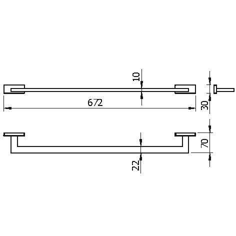 Полотенцедержатель 60 см Langberger Alster 11901A Полотенцедержатель 60 см Langberger Alster 11901A