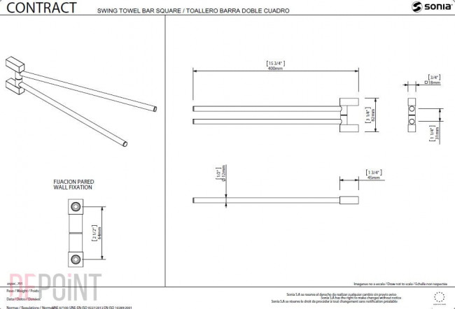 Полотенцедержатель поворотный Sonia 168019
