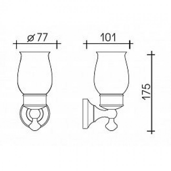 Стакан Schein Saine Gold 7053011VF