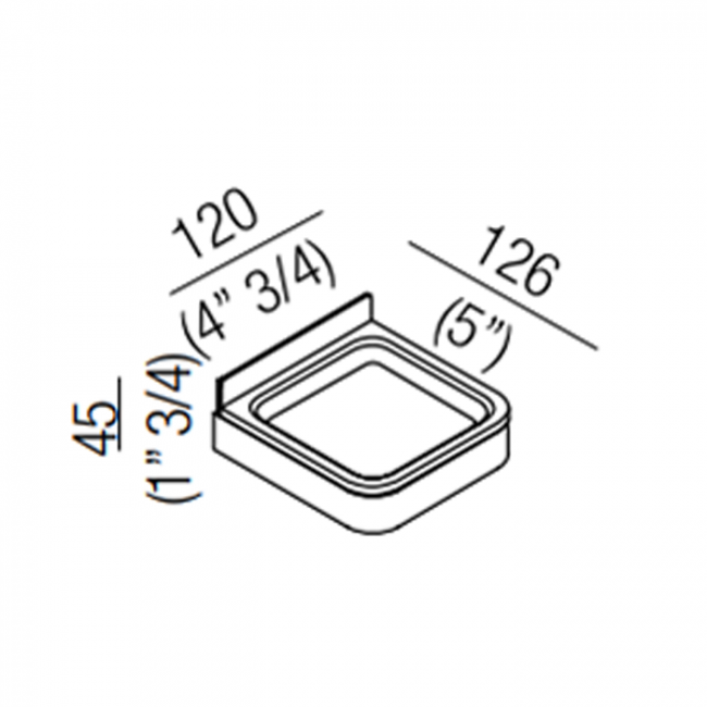 Agape Memory Мыльница, подвесная, цвет: полированый/белый Cristalplant