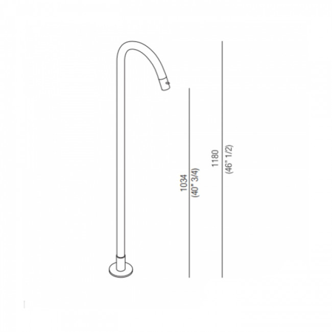 Agape Fez Напольный смеситель для ванны, высота: 118см, цвет: хром