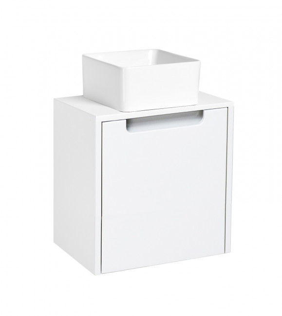 Тумба Runo Бари - Микра 40 подвесная белая под накладной умывальник (00-00001975) Тумба Runo Бари - Микра 40 подвесная белая под накладной умывальник (00-00001975)