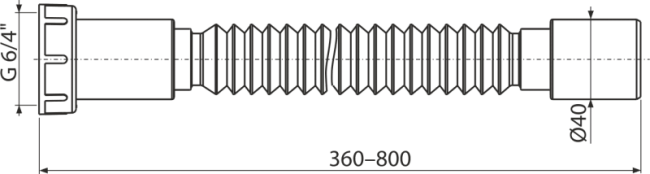 Alcaplast A791 Гибкое соединение 6/4"?40 пластмасса