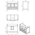 TW Veronica Nuovo комплект мебели с 1-м выдвижным ящиком и 3-мя дверцами, с доводчиками Blum, ручки: бронза. 105см, напольный, цвет: белый
