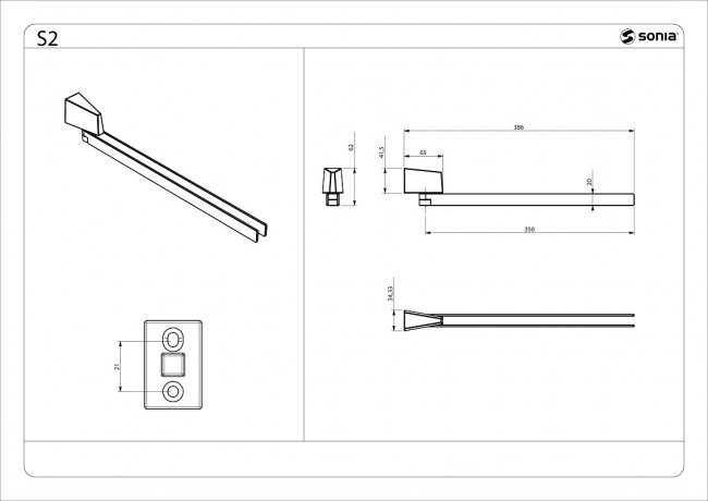Полотенцедержатель поворотный двойной Sonia S-2 156146