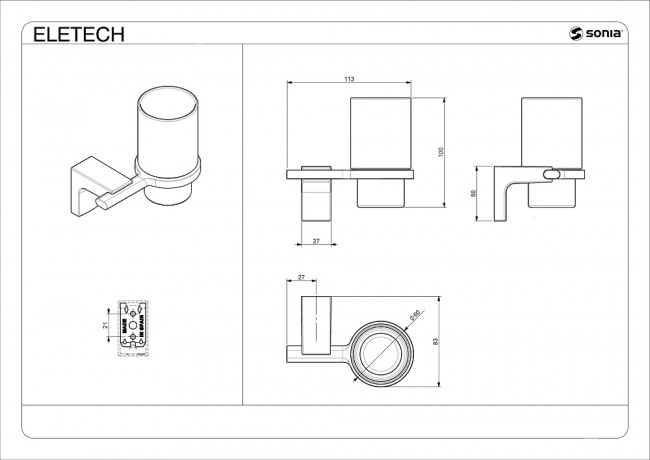 Стакан Sonia Eletech 113989 Стакан Sonia Eletech 113989