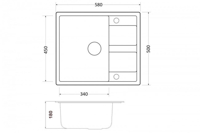 Мойка ZorG GR 580 BLACK BRONZE Мойка ZorG GR 580 BLACK BRONZE