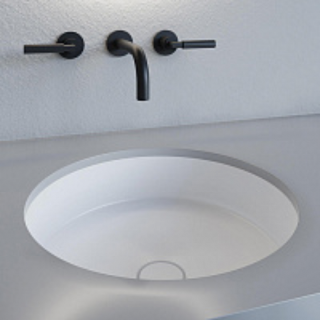 Salini Marea Раковина врезная снизу 42х42х12.8cм, без отв., без перелива, S-Stone, цвет: белый матовый 1802204M