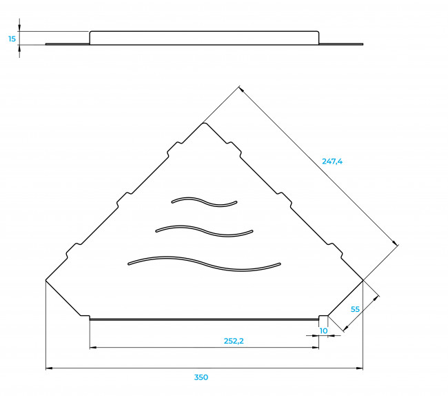 Полка в ванную комнату RGW MT-13B