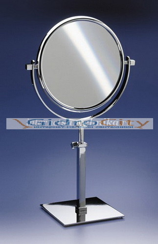 Зеркало настольное круглое на квадратной ножке хром Windisch 99133CR 3X