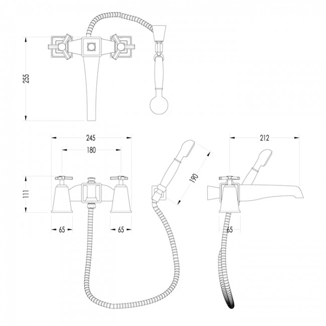 Devon&Devon Time Смеситель для ванны, цвет: золото 2TIME233BOT