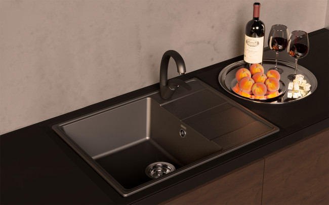 Мойка ULGRAN Quartz бетон (Prima 650-05)