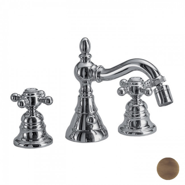 Carlo Frattini Elizabeth Смеситель на биде на три отверстия, цвет: бронза Carlo Frattini Elizabeth Смеситель на биде на три отверстия, цвет: бронза