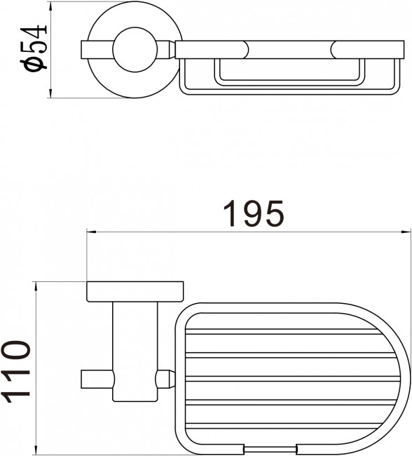 Мыльница решетка настенная Savol (S-005632C)