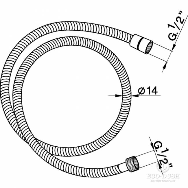 CISAL Shower Душевой шланг 150 см, цвет: хром ZA00901021