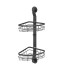 Двухъярусная угловая полка, проволока стальная, черный матовый, Easy, Milardo, EASCWS2M44