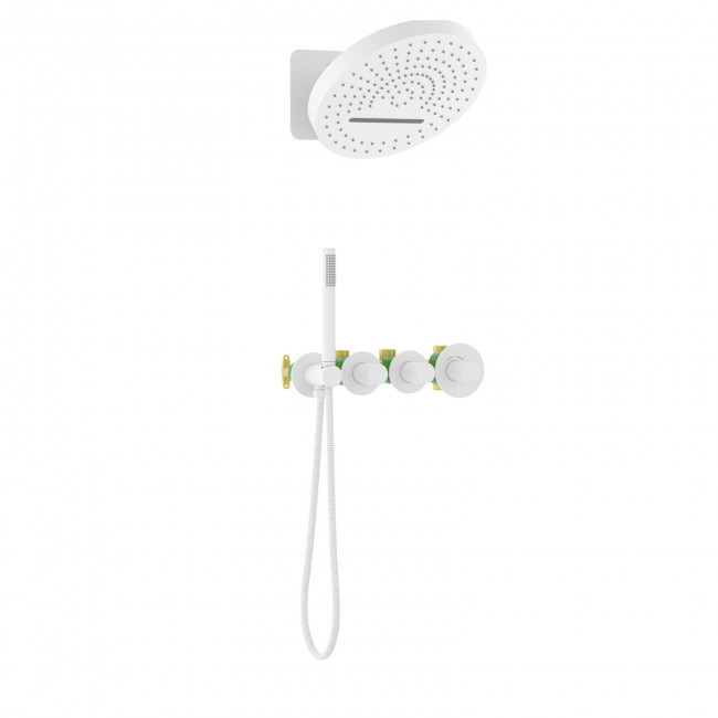 Душевая система встроенная с термостатом Timo Saona белый матовый (SX-2329/16SM)