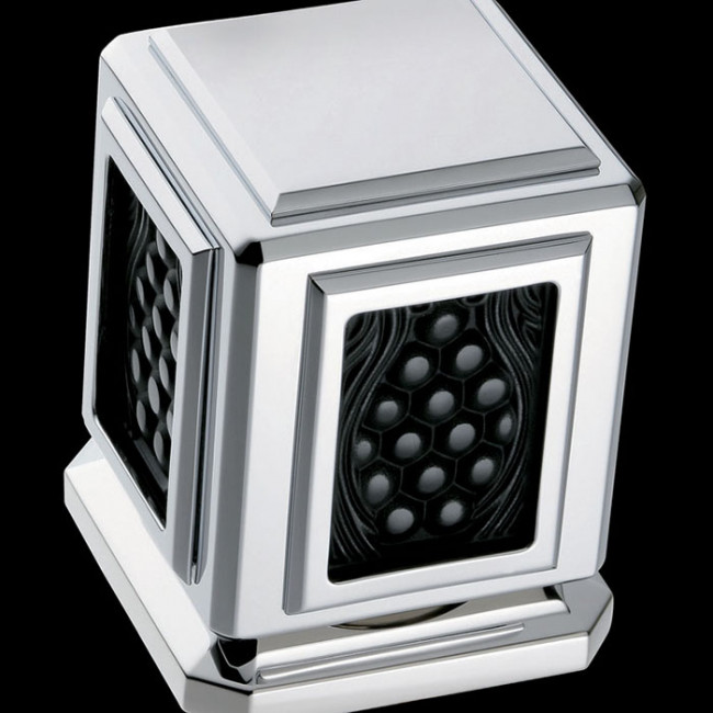 THG Metropolis cristal noir Смеситель для раковины, 3 отв., цвет: хром/черный хрусталь