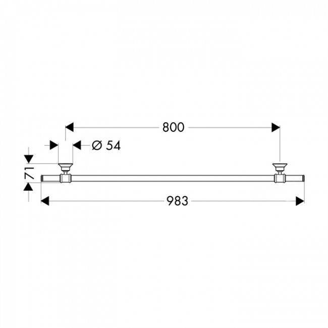 Axor Montreux Полотенцедержатель, 60см, подвесной, цвет: полированное золото 42080990