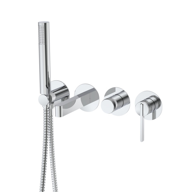 Смеситель для ванны настенный 4 отверстия DQ Bonn хром (DA1704801)