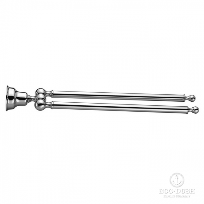 HUBER Croisette Полотенцедержатель двойной 38.6см, подвесной, цвет: хром