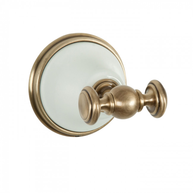 TW Harmony 016, крючок для полотенца, подвесной, цвет: белый/бронза TW Harmony 016, крючок для полотенца, подвесной, цвет: белый/бронза