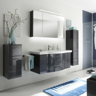 Pelipal Solitaire 6005 Комплект мебели с зеркальным шкафчиком, 115см, подвесной, Цвет: антрацит